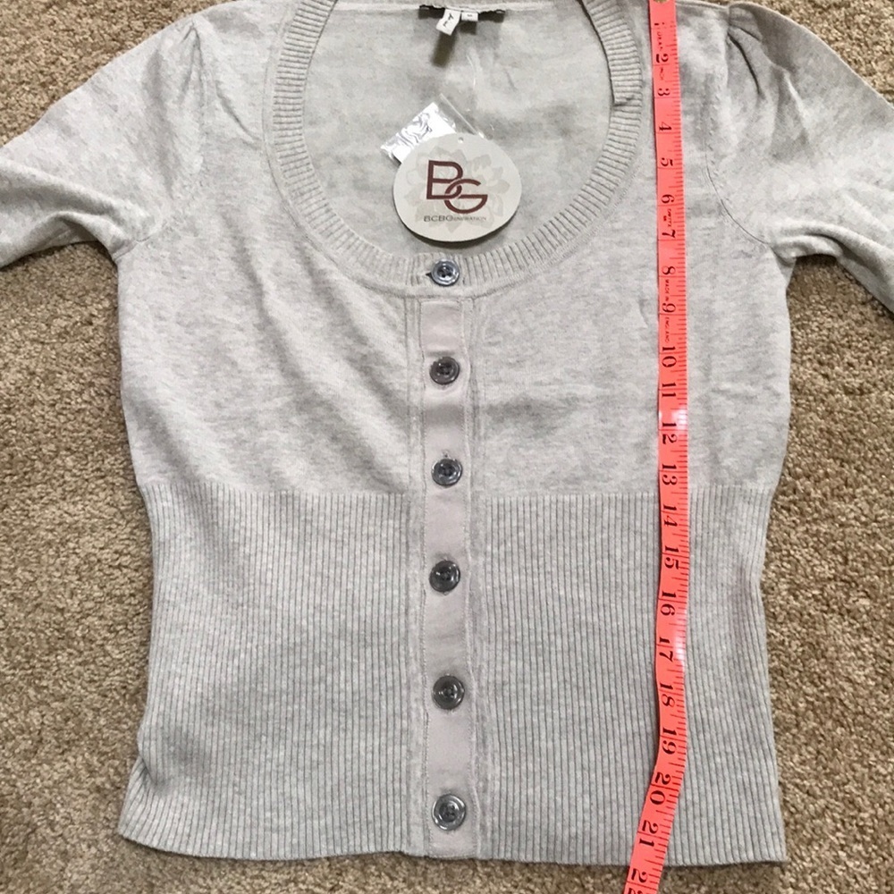 NWT! BCBGeneration medium tan button down cardiga… - image 8